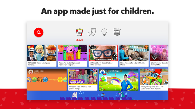 Екранна снимка на YouTube Kids