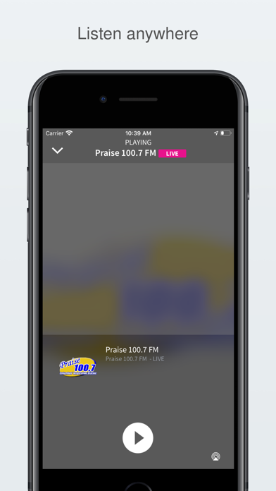 Praise 100.7 FM Screenshot