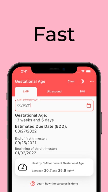 Gestational Age (baby's age)