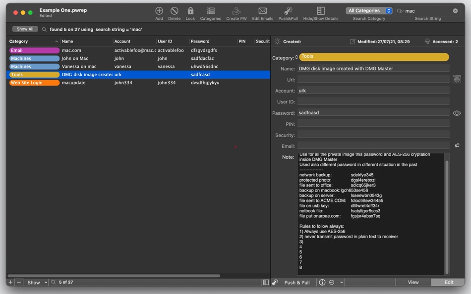 #2. Password Repository 4 (macOS) 由: Roberto Panetta