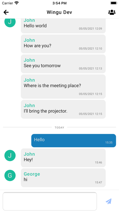 WinguChat Screenshot
