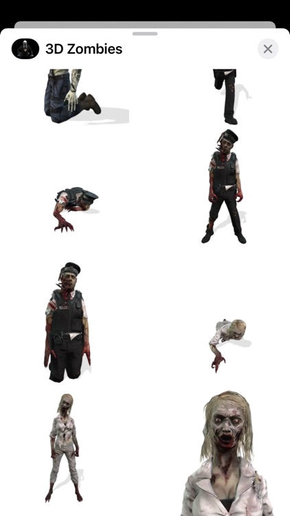 3D Animated Zombie Stickers screenshot-3