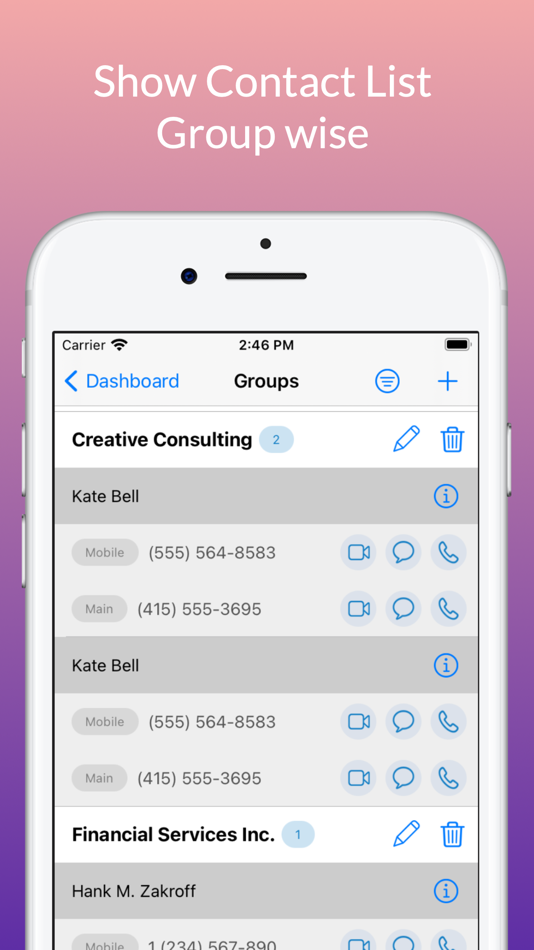 #8. Contact Manager + (iOS) Podle: Ujjvala Prajapati