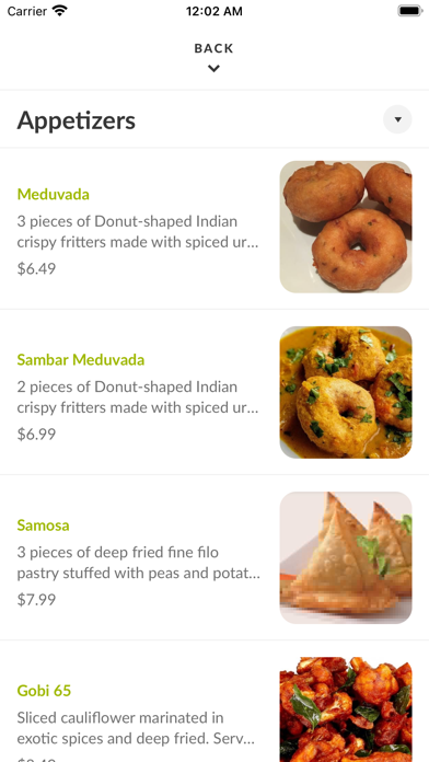 Porottas South Indian Cuisine Screenshot