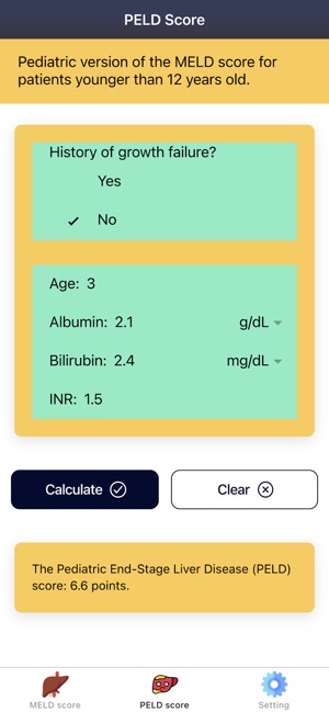 Pocket MELD Score Calculator na App Store
