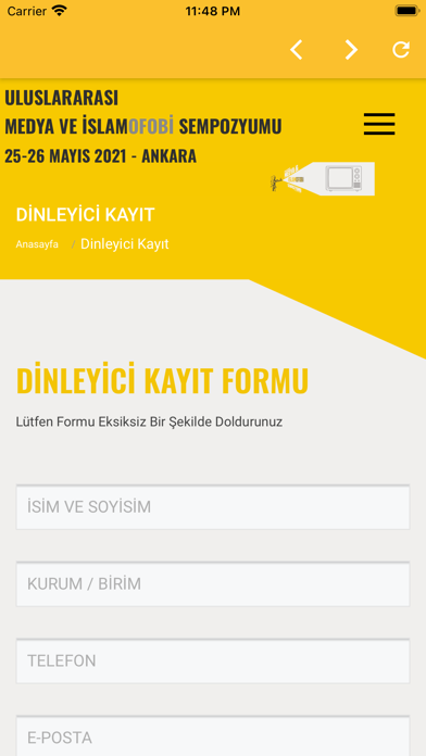 1. Medya ve İslamofobi Sempozy Screenshot