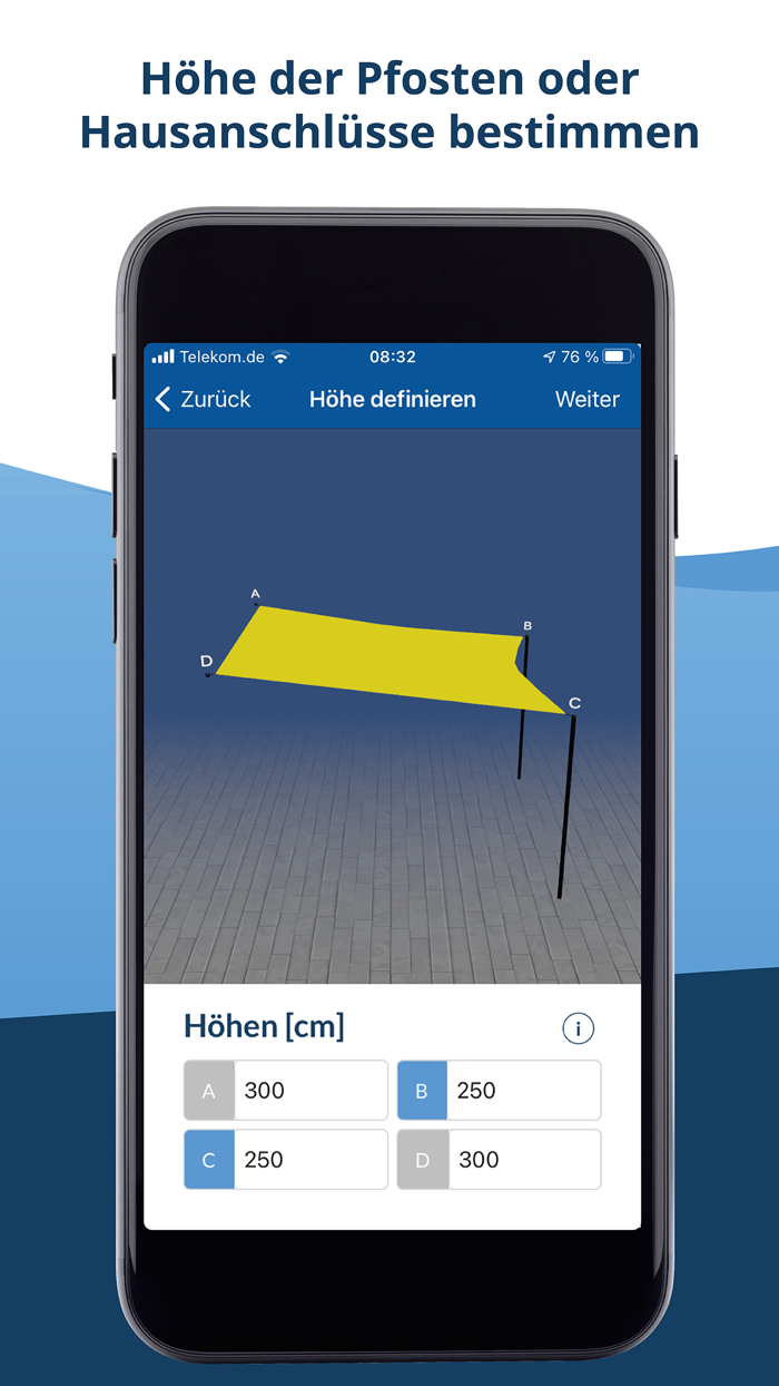 Sonnensegel nach Mass