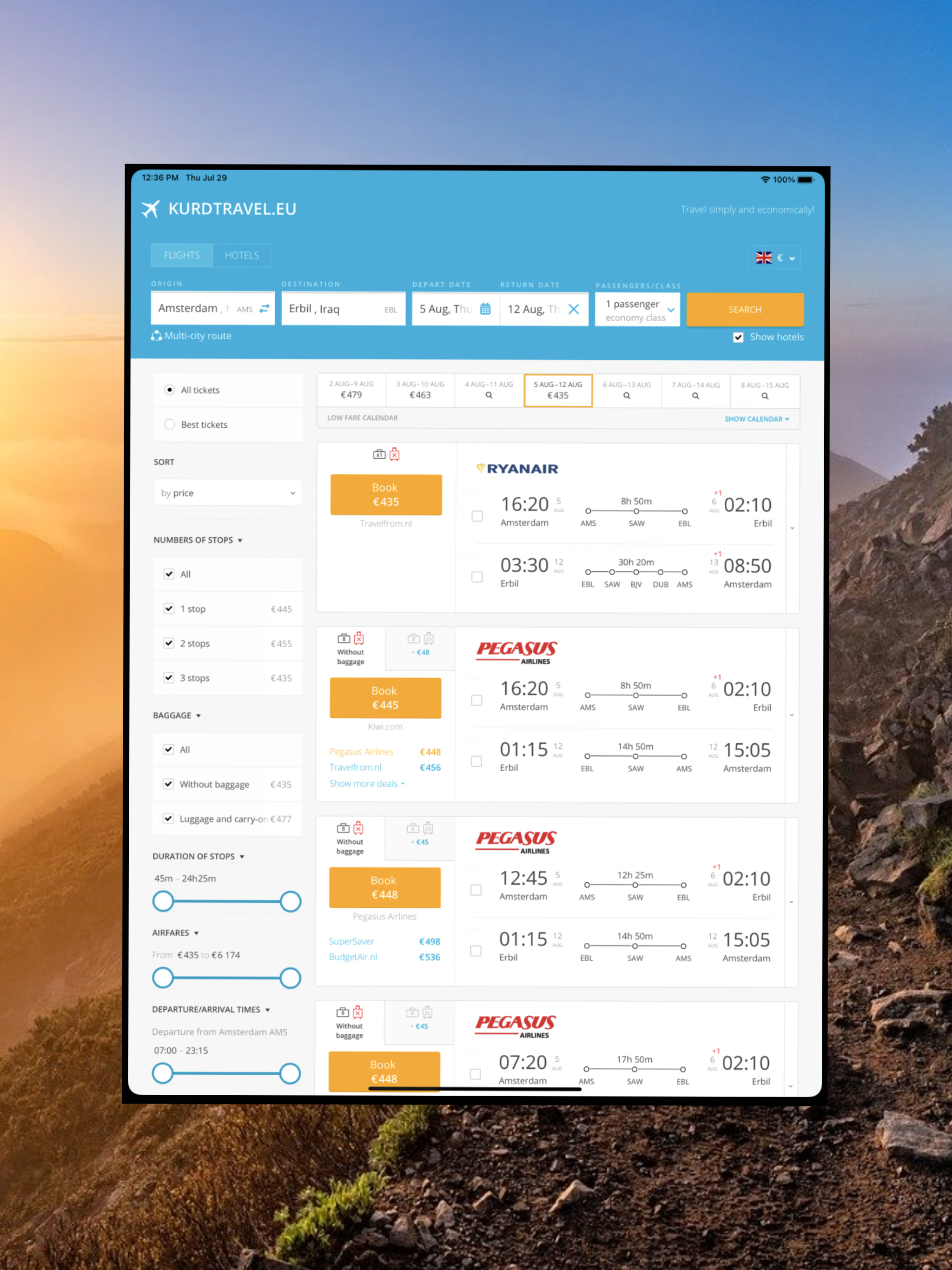 KurdTravel flights screenshot 4