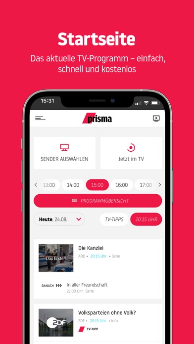 prisma – deine TV-Programm-App Screenshot