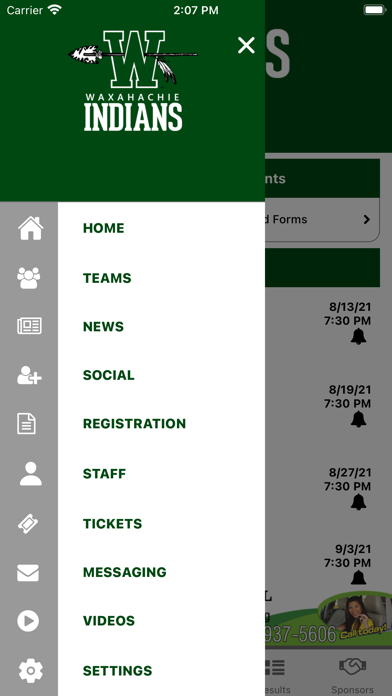 Waxahachie Indians Athletics Screenshot