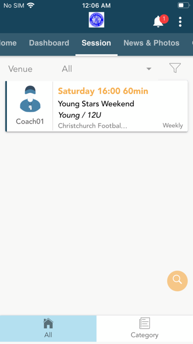 Christchurch Football Club Screenshot