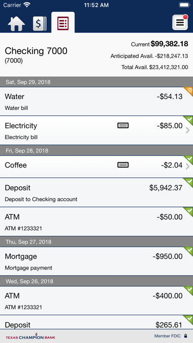 Texas Champion Bank Business Screenshot