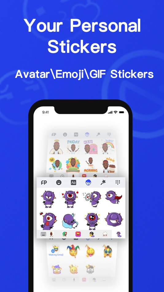 #4. FP Fonts-Emoji&Avatar keyboard (iOS) 由: Ofly Tech Co., Ltd.