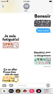 sticker in french & japanese iphone screenshot 4