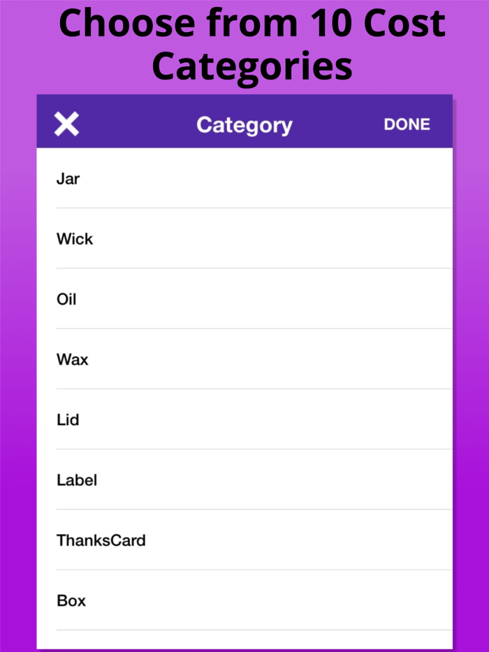 Candle Calculator CostWeight
