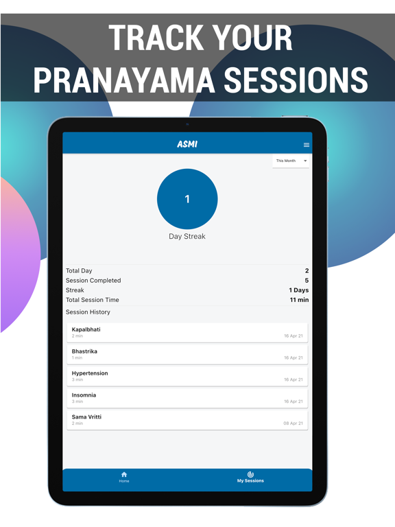 ASMI - Pranayama App iPad screenshot 7 - Health & Fitness app