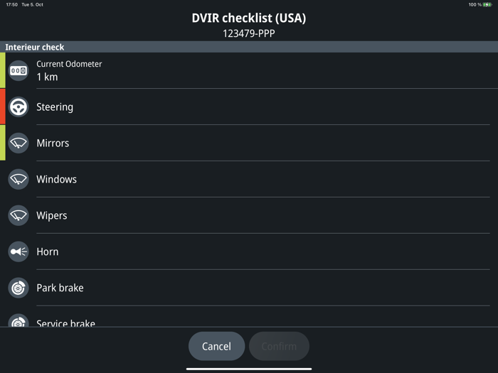 WEBFLEET Vehicle Check