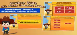 Game screenshot Cowboy Grade 4 Learning Games apk