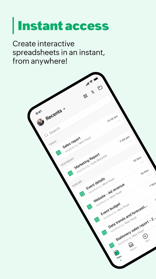 #1. Zoho Sheet: Spreadsheet App (iOS) بواسطة: Zoho Corporation
