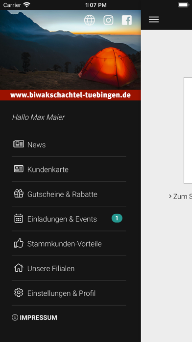 Biwakschachtel Tübingen Screenshot