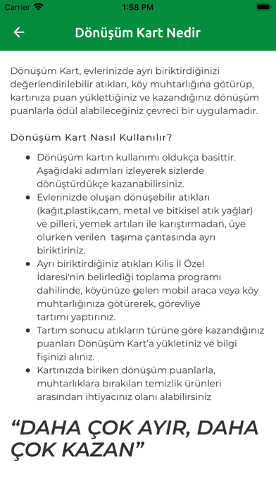 Dönüşüm Kart Screenshot