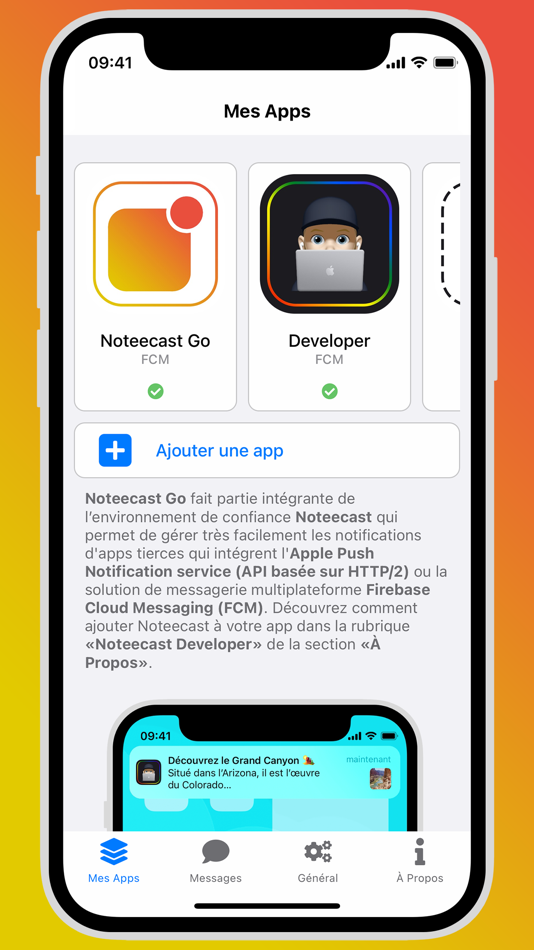 #1. Noteecast Go : APNs + FCM (iOS) 由: Nicolas DEVIENNE