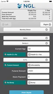 ngl insurance rate calculator iphone screenshot 2