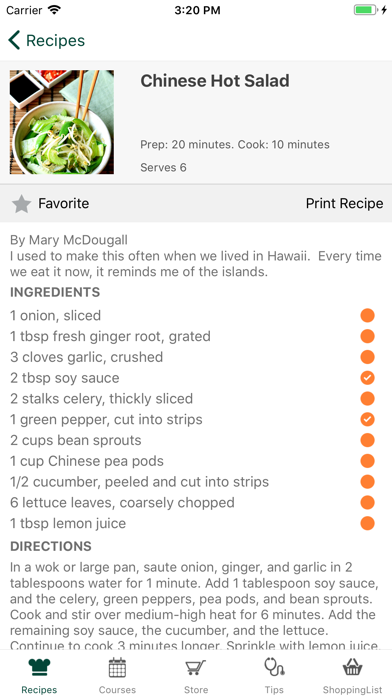 Dr. McDougall Mobile Cookbook Screenshot