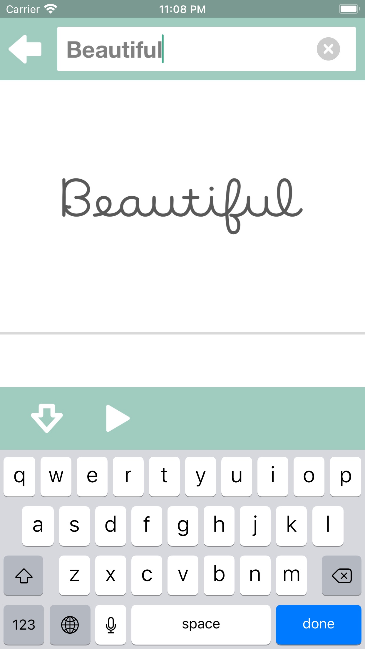 Screenshot do app Cursive Writing App@ abCursive