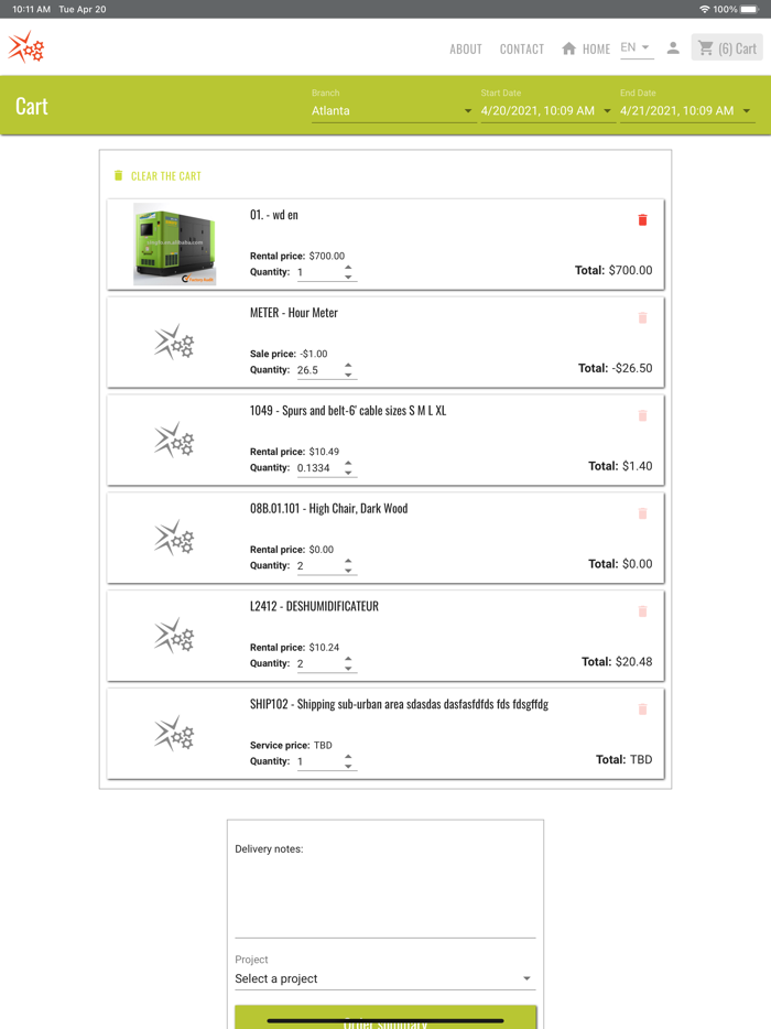 Sirius Shopping Web Portal