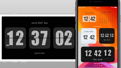 Flip Clock+ ホーム画面デジタル時計ウィジェットのおすすめ画像1