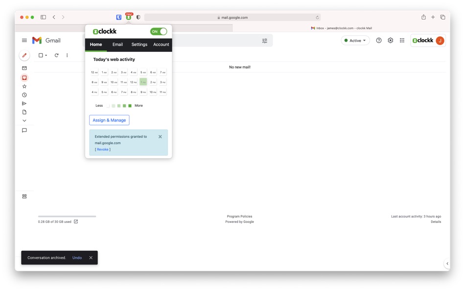 #3. Clockk Extension (macOS) 由: Clockk.com Inc.