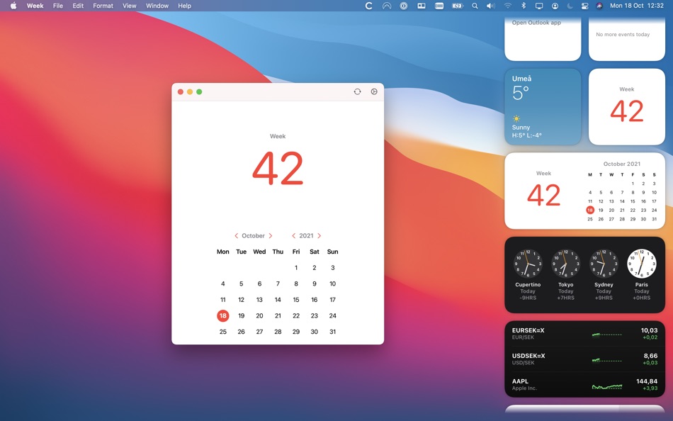#1. Week? (macOS) De: Bitfield AB