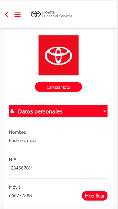 Mi Banco Toyota Screenshot