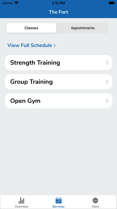 The Fort Membership App Screenshot