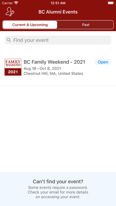 Boston College Alumni Events screenshot 2