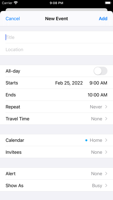 Bahá’í Calendar Screenshot