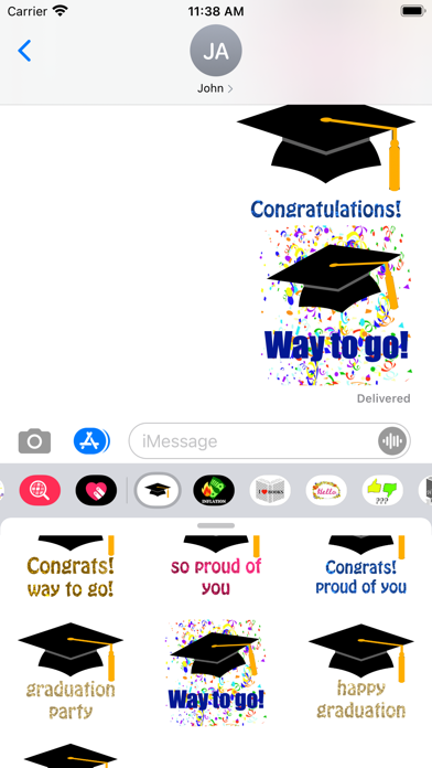 graduation stickers! Screenshot