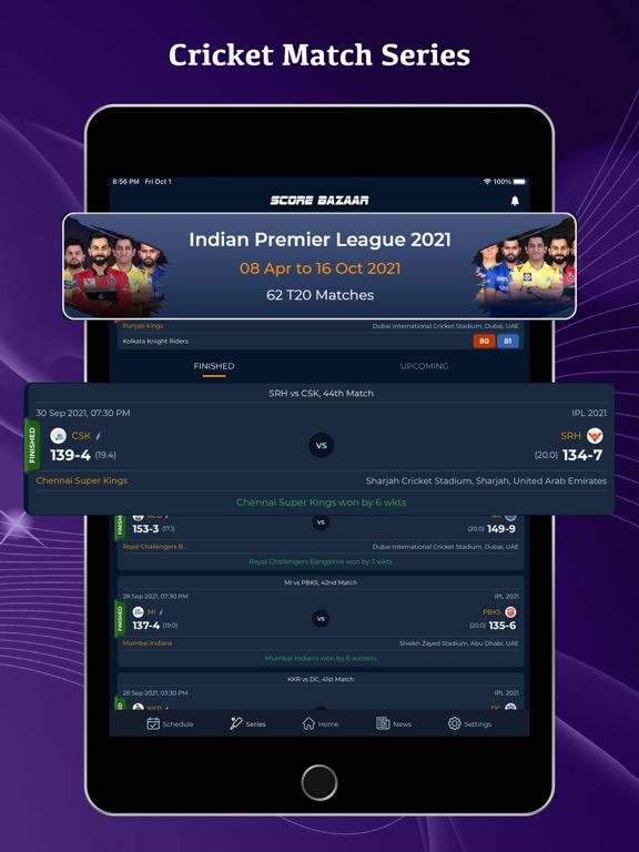 Screenshot #6 pour ScoreBazaar Cricket Live Line