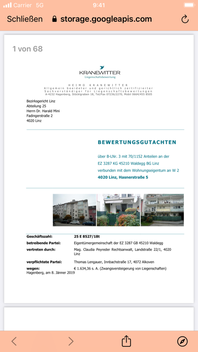 Zwangsversteigerung Screenshot