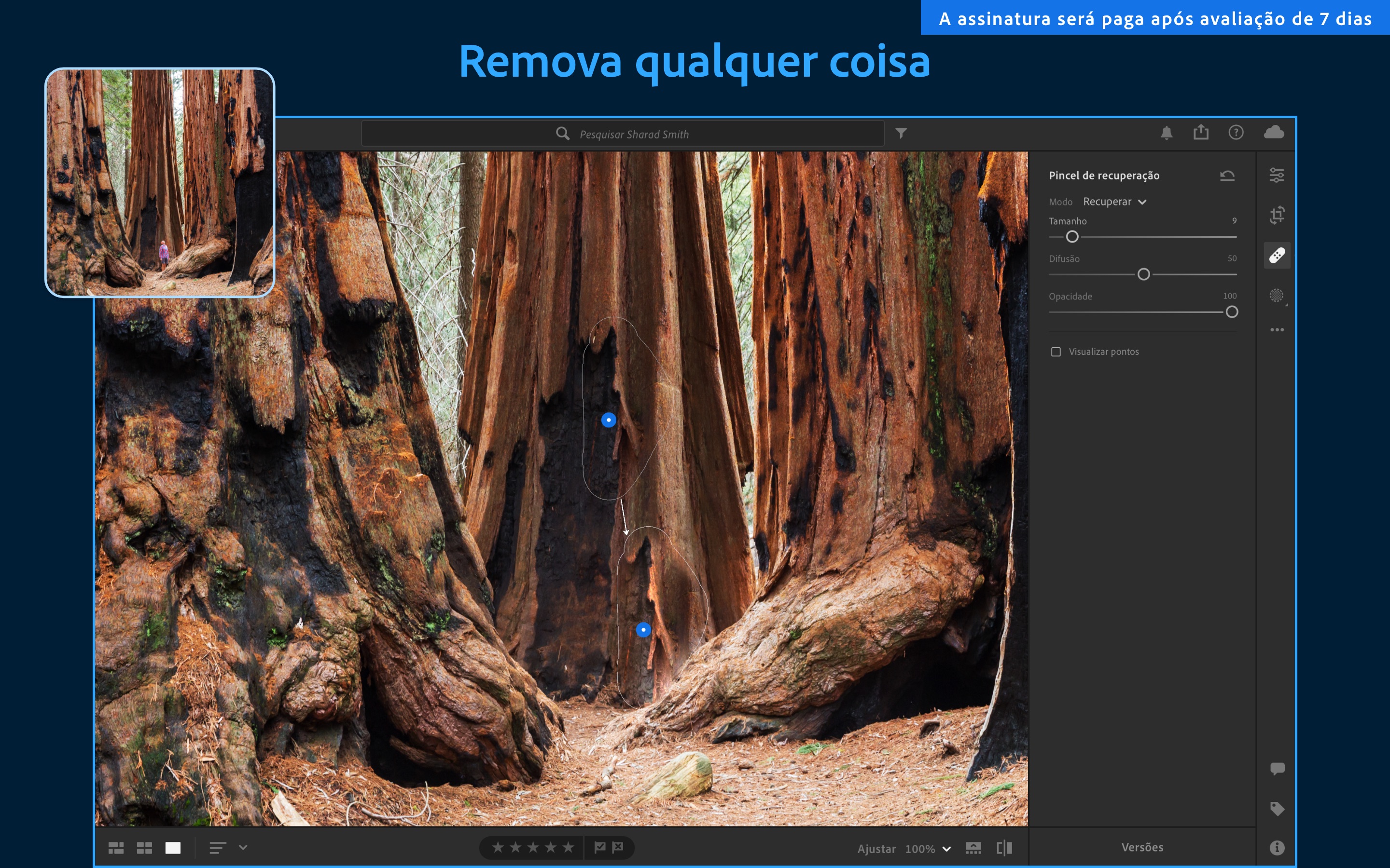 Screenshot do app Adobe Lightroom