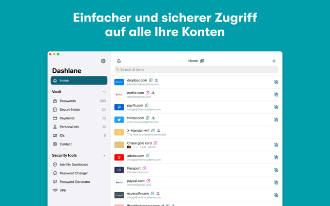 ‎Passwort-Manager von Dashlane Screenshot