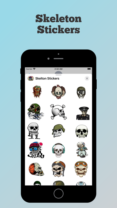 Screenshot 3 of Skelton Army Stickers Pack App