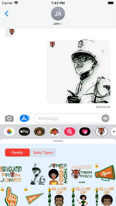 JonesHigh.com Stickers Screenshot