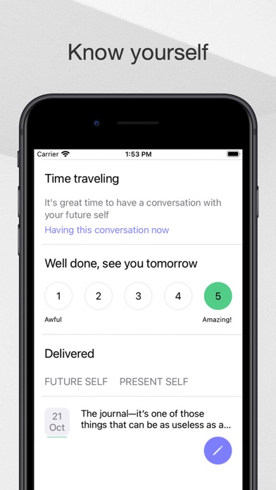 Write letter to future myself Screenshot