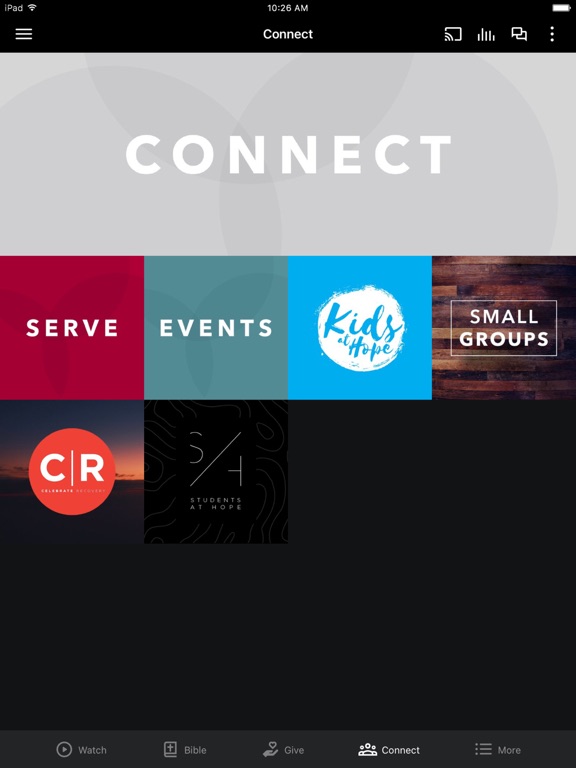 Hope Christian Church Avon iPad screenshot 3 - Education app