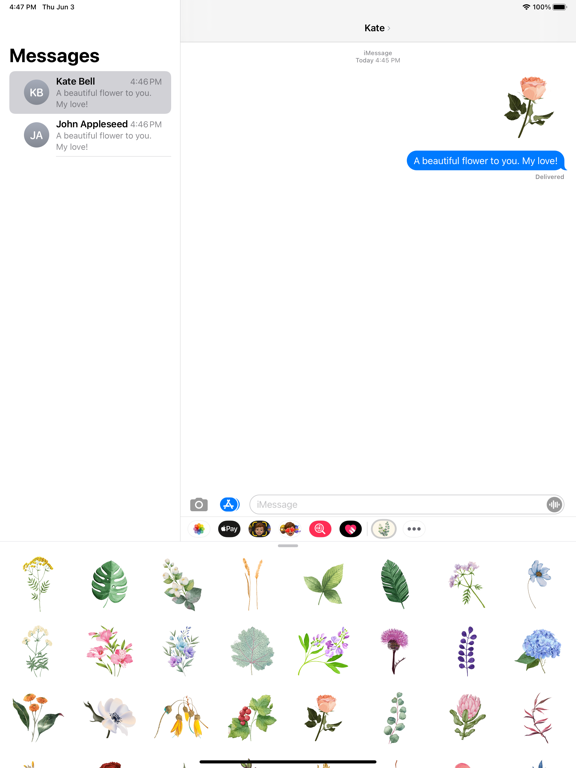 Screenshot #4 pour Bloom Flower Stickers