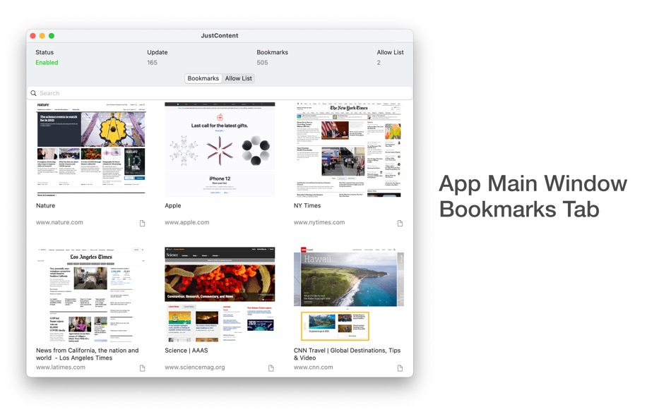 #1. JustContent (macOS) 由: Zhiguang Han