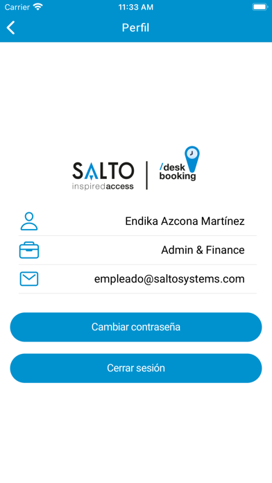SALTO Desk Booking Screenshot