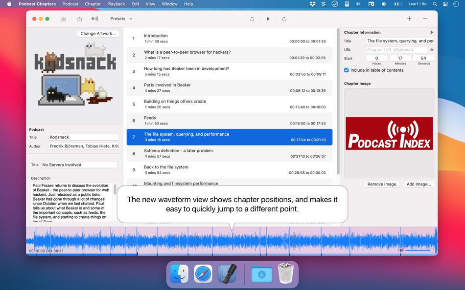 #2. Podcast Chapters (macOS) 由: Fredrik Björeman